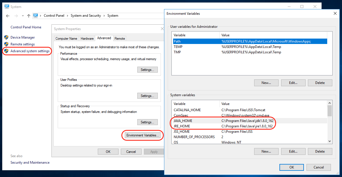 Configuring The JAVA HOME And JRE HOME Environment Variables On A Windows Server Technical